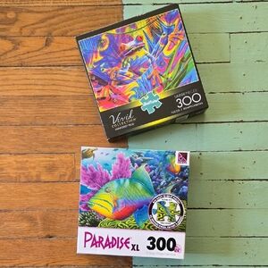 Paradise XL & Vivid Collection 300-Piece Puzzle Set - Bright Multicolor